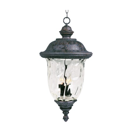 Maxim Lighting Carriage House 3-Light 14" Wide Oriental Bronze Pendant Light 3428WGOB